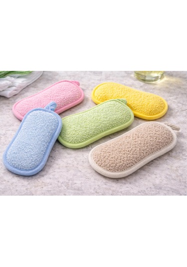 Mikrofiber Bulaşık Süngeri, Temizlik Süngeri Çift Taraflı, Çok Amaçlı, 5 Li Set