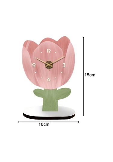 Trendooze Sessiz Saati, Saat, Modeli Masa Lale Kitaplık Dolıty Dekoratif Analog Vj