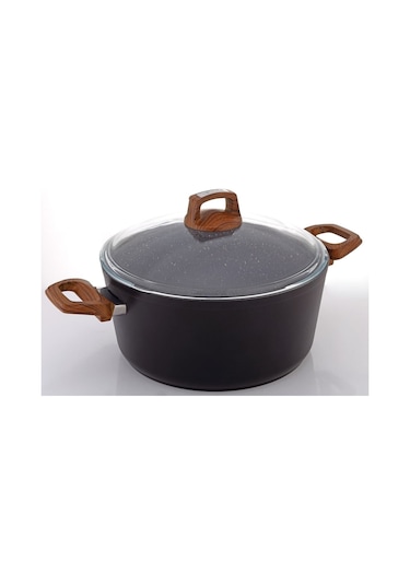 Bonera Vogue Granit 26 Cm Tencere Ahşap Kulp