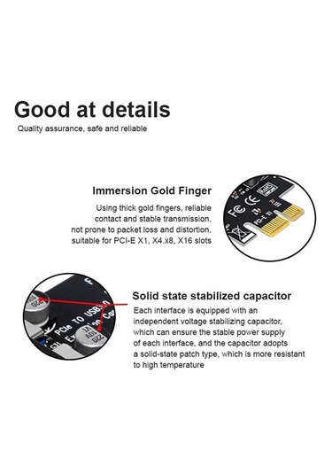 7 Port Usb 3.0 Pci-e Express Kart Hub Çoklayıcı Çoğaltıcı