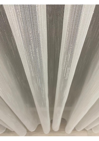 Venedik Armürlü Modern Şık Ekru Gold Simli Tül Perde 1/2,5 Orta Normal Pileli Ekru-gold