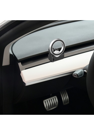 Tesla Telefon Tutucu İçin Manyetik Araç Montajı Kaymaz Darbeye Dayanıklı Telefon Braketi