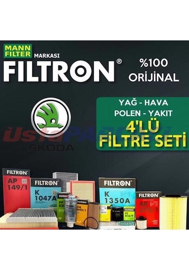Skoda Fabia 1.4 Mann Filtron Filtre Bakım Seti 2000-2008 (495301329)