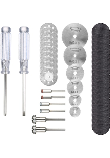 Yifomall 44 Parça Mini Daire Testere Seti - Metal, Cam Ve Seramik Kesme İçin Çok Amaçlı Elektrikli Alet Aksesuarları