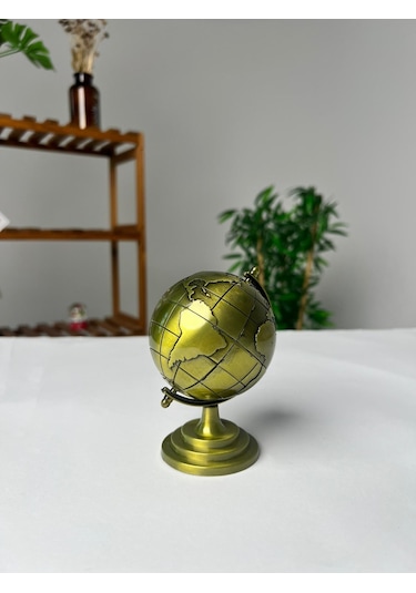Favora Metal Dekoratif Dünya Obje Mini - Gold