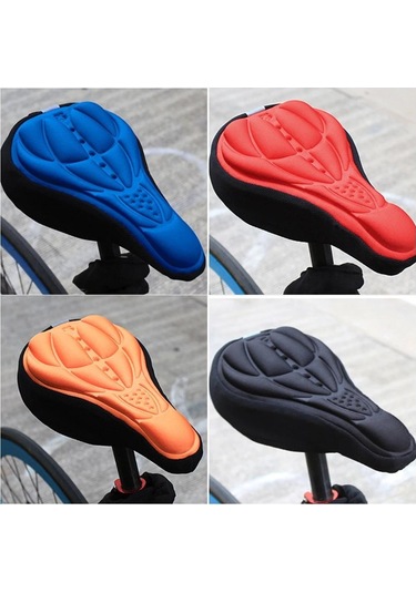 Siyah 1 Adet Bisiklet Eyer 3d Yumuşak Bisiklet Koltuğu Kaplaması Rahat Köpük Koltuk Minderi Bisiklet Eyer Bisiklet Bisiklet Aksesuarları Siyah