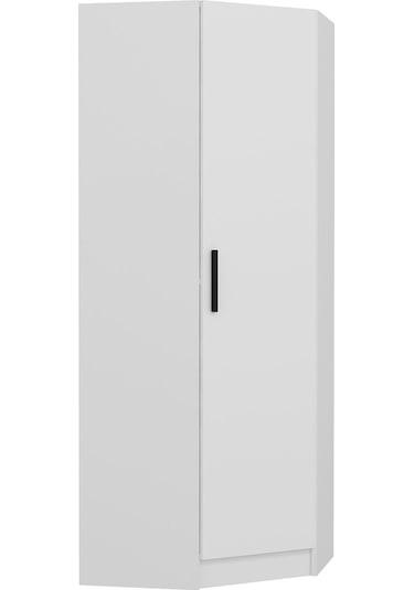 Kale Tek Kapaklı Köşe Zincir Dolap Beyaz - 210cm Beyaz