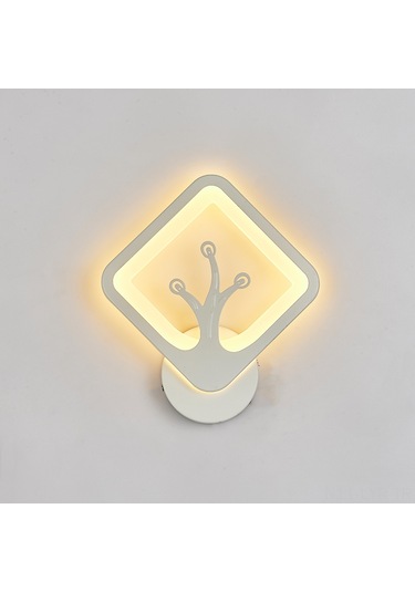 Ranyeek 3066 Model Duvar Lambası - 12w Led Isık Kaynağı 3000k Sıcak Beyaz - 85-265v Geniş Voltaj - Akrilik Ve Demir Malzeme - Yatak Odası, Oturma Odası Için Sıcak Beyaz