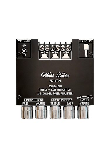 ZK-MT21 2x50W + 100W Bluetooth 5.0 2.1 Kanal Amfi Modülü