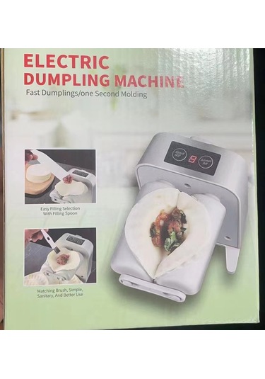 Yuntech01 Evde Otomatik Manti Yapıcı: Küçük Boy Elektrikli Hamur Basma Ve Kenar Kapama Aleti, Pratik Mutfak Aracı Beyaz