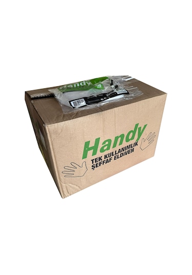 Handy Hdpe İş Temizlik Tek Kullanımlık Şeffaf Eldiven Büyük Boy 100 x 100'lü