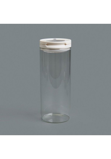 Tohana Vakumlu Cam Kavanoz - Şeffaf / Beyaz - 800 Ml Şeffaf / Beyaz