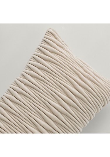 Linens Fiddle 45x45 Cm Kırlent Kılıfı Bej Bej