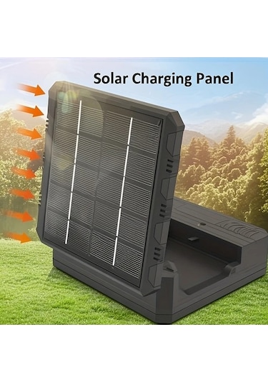 Besthome1 Dream011 1 Adet Usb Portlu Güneş Enerjili Akıllı 18650 Li Ion Pil Şarj Cihazı Taşınabilir Solar Batarya