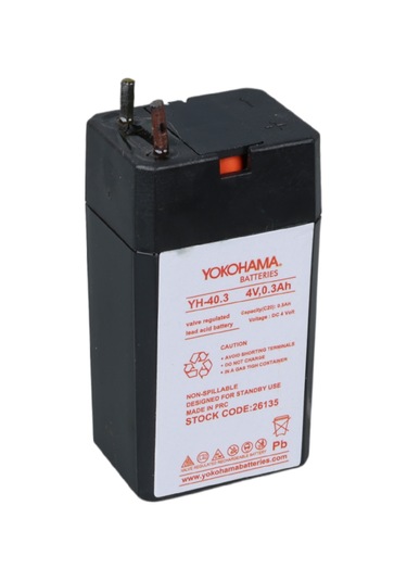 Ayt Yokohama Yh-40.3 4 Volt - 0.3 Amper Akü 25.5x19.5x48 Mm Yeni Tarihli Taze Akü