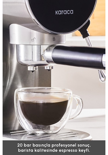 Karaca Coffee Art Dijital 20 Bar Öğütülmüş Espresso, Cappuccino ve Kapsül Kahve Makinesi