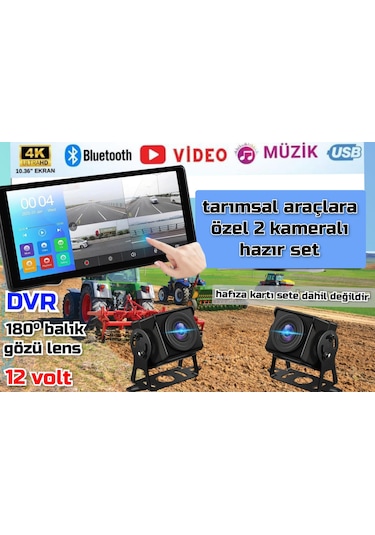 Dokunmatik Dvr 4k 1080p Video Müzik 2 Adet Ahd 180 Derece Kamera