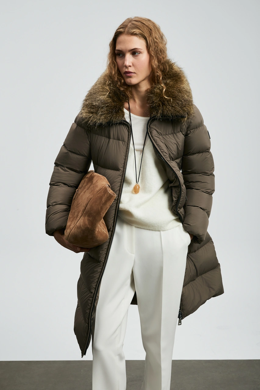 Lufian Eco Kaz Tüyü Kadın Mont Kum Kum 122120046100580 Kum