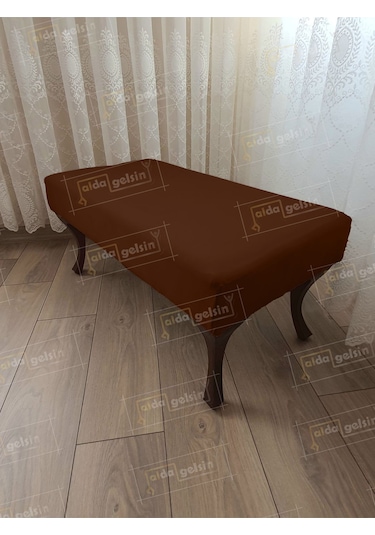 Ayak Ucu Kapı Önü Antre Düz Bench Puf Orta Sehpa Ceviz Ayak 120 45 Beyaz