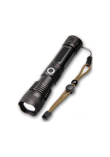 Qingmipy Xhp50 Led El Feneri, Usb Şarjlı, Alüminyum Gövde, Güç Gösterimi, 500m Işık Mesafesi, Zoom Özelliği - Kamp, Av, Ev Güvenliği İçin Dayanıklı