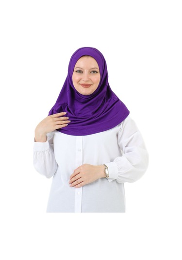 Hazır Giyim Türban Yumuşak Başörtü Şal - Mor Mor