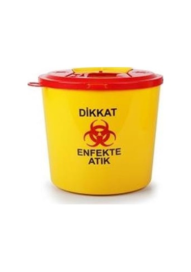 Omnisoft Tıbbi Atık Plastik Çöp Kovası 1.3 Lt Sarı
