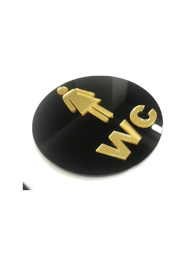 Appcity Bay Bayan 3 Boyutlu Wc Kapı Yönlendirme Levhası 10Cmx10Cm