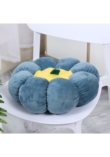 Youmex Mavi Puf Kürdan Yastık - 38 Cm Çaplı Yumuşak Peluş Minder, Ofis/okul/koltuk/car Kullanıma Uygun, Dinlenme Ve Konfor Amacıyla Diğer