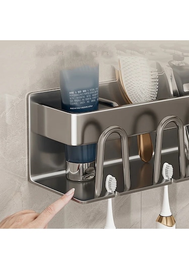 Diş Fırçası Standı Raf Organizatör Elektrikli Diş Fırçası Duvara Monte Tutucu 2-black Amerika Birleşik Devletleri Siyah