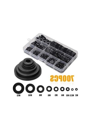 Pazly Pratik Ve Dayanıklı 700 Adet Naylon Kauçuk Conta, Farklı Boyutlar, Beyaz