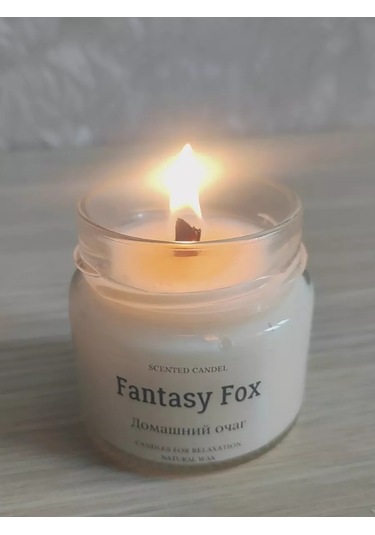 Fantasy Fox Ahşap Fitilli Kokusuz Mum 241319530 Beyaz