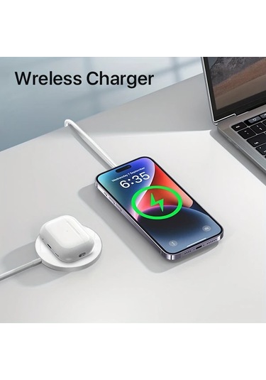 Motion003 Bir Gümüş Manyetik Kablosuz Şarj Cihazı Hituny İphone 16/15/14/13/12 Uyumlu Alü