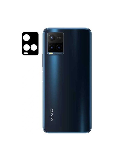 Vivo Y21S Zore 3D Kamera Camı Koruyucu Siyah