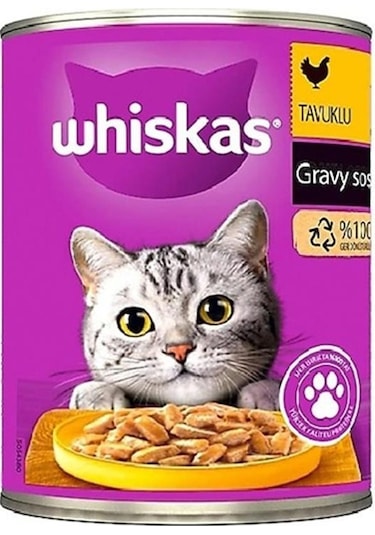 Whiskas Sos İçinde Tavuklu Yetişkin Kedi Konservesi 400 Gr