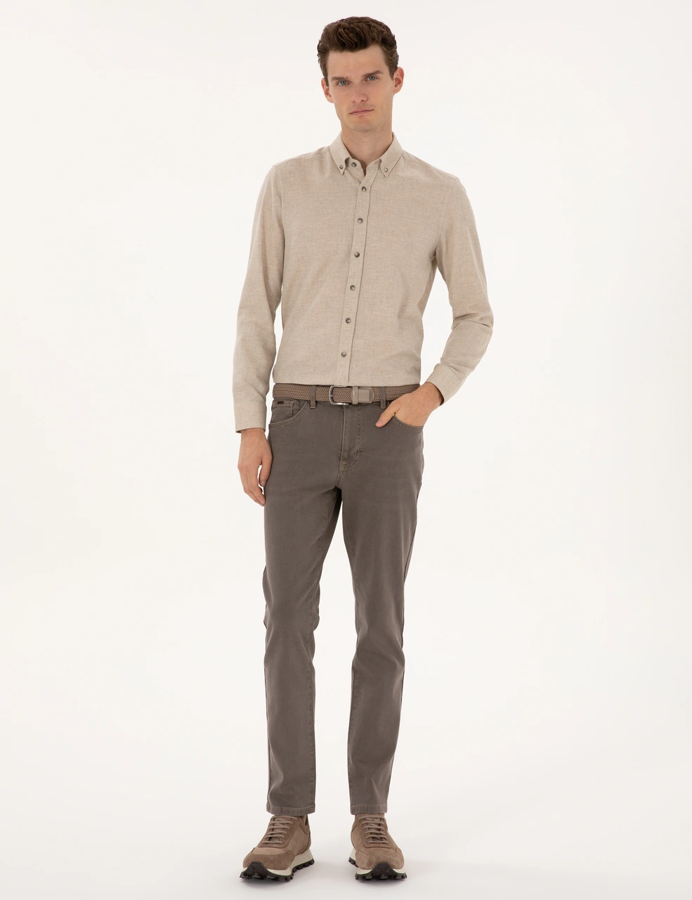 Pierre Cardin Erkek Bej Gömlek Desenli 50316751-vr011 Bej