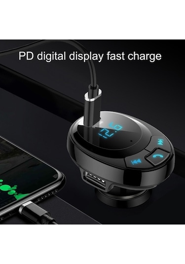 Artfulabode Usb Sones Siyah Şarj Mp3 Ekran Dijital Cihazı Çift Bt09 Bluetooth Araç Vv