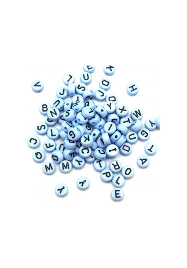 Harf Boncuk Elips Mavi 6 Mm 250 Gr