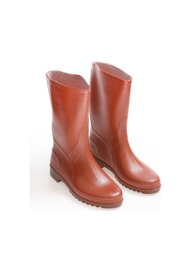 Gezer Kışlık Erkek Krep Kısa Çizme Kiremit