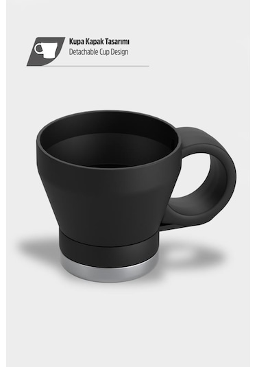 Stevig 4 Multi-cup Çelik Termos 1,9 Lt. Black St-212