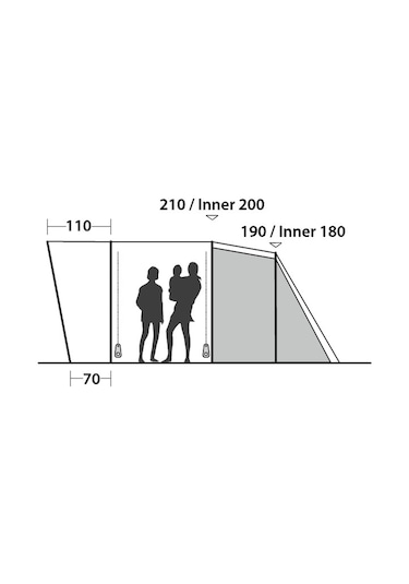 Easy Camp Palmdale 500 Blackroom Yüksek Aile Çadırı 5 Kişilik Altın
