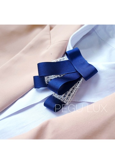 Pegu Lux Kurdele Lacivert Yaka Gömlek Ceket Broş, Yaka İğnesi 36 Lacivert
