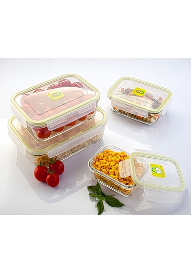 Glassco Lock 760 CC Temperli Kilitli Cam Saklama Kabı Kare