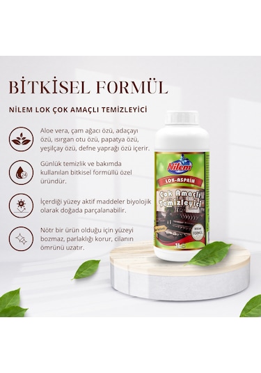 Nilem Lok Çok Amaçlı Temizleyici Bitkisel 1 L