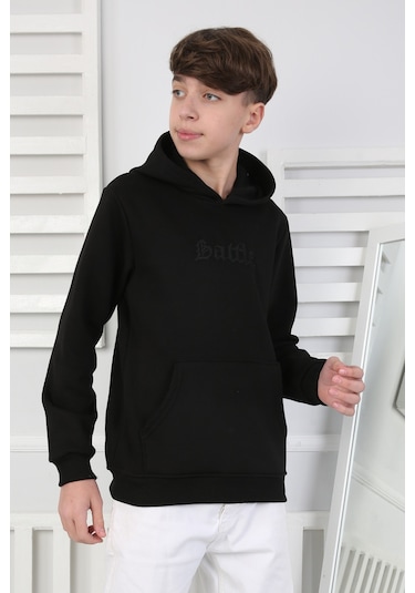Erkek Çocuk Sweatshirt Polarlı 00106 Siyah