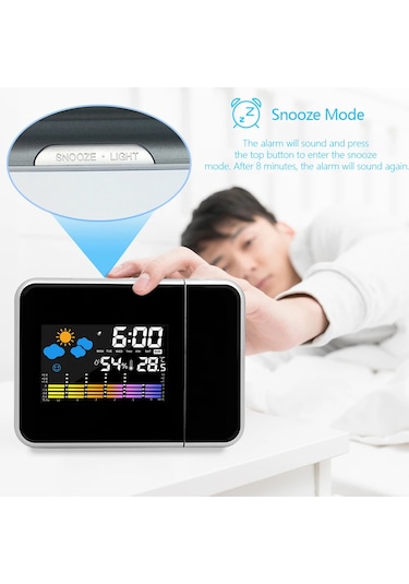 Çalar Saat Gece Arka İşık İle Ev Oturma Odası Yatak Odası İçin