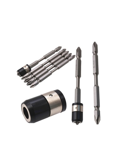 Ccgloball S2 Tornavida Ucu Seti 100mm Çapraz Güçlü Manyetik Sürücü Çelik Matkap Ucu Seti Çift Uçlu Hex Shank İle 7 Parça