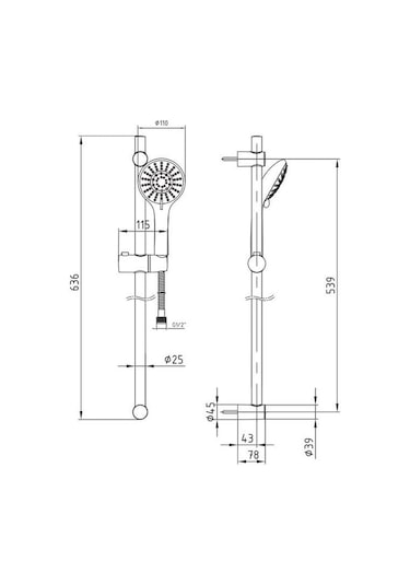 Eca Myra Banyo Bataryası + Eca Logica Sürgülü Üst Takımı Duş Seti Krom