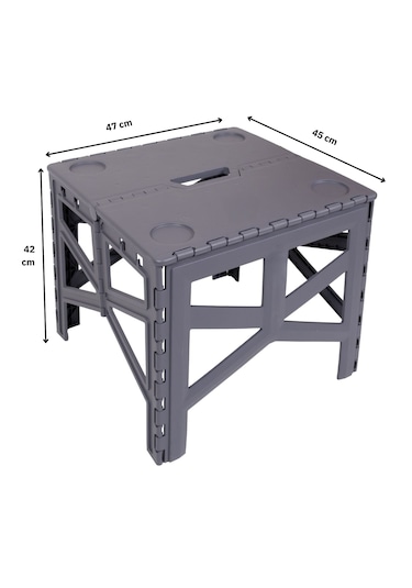 Panipal Outdoor Katlanabilir Kamp ve Piknik Sehpası 42 x 45 x 47 CM Gri