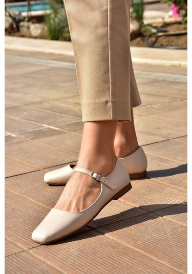 Fox Shoes S726252509 Bej Kadın Babet Bej