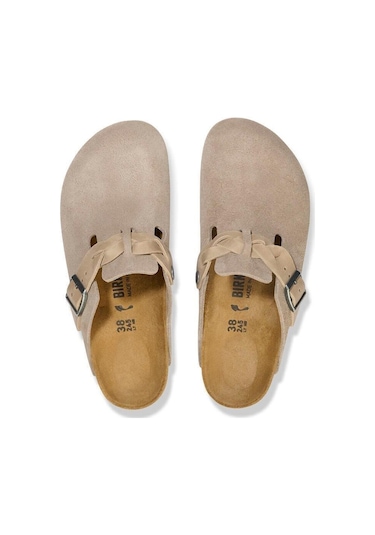 Birkenstock Boston Braided Kadın Terlik - Boz Koyu Bej